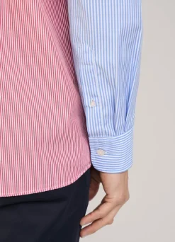 regular fit colour block poplin shirt