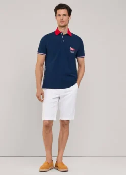 regular fit colour block polo