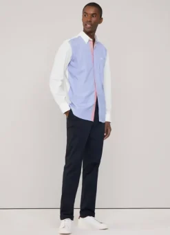 regular fit colour block poplin shirt