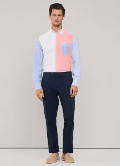 regular fit colour block oxford shirt