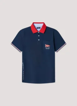 regular fit colour block polo