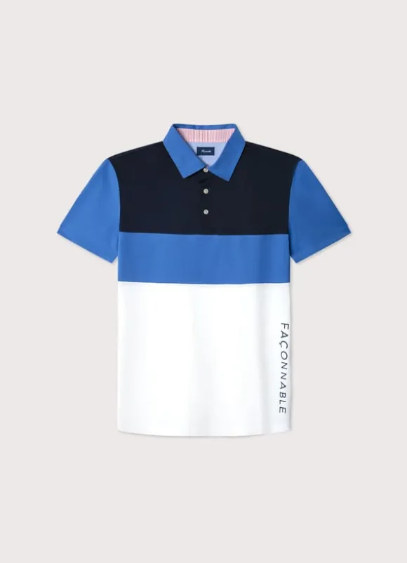 regular fit colour block polo