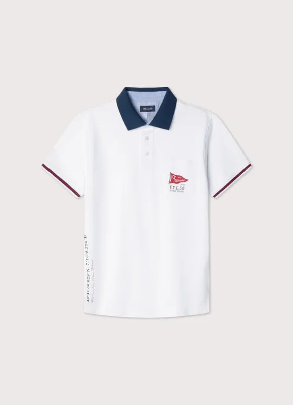regular fit colour block polo