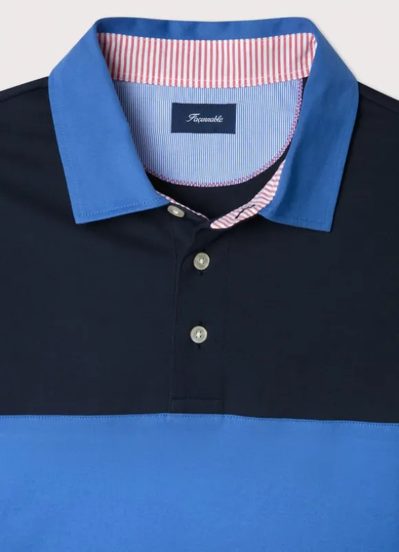 regular fit colour block polo