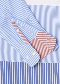 regular fit colour block poplin shirt