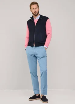 regular fit cotton linen trousers