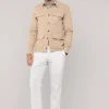 regular fit cotton linen trousers