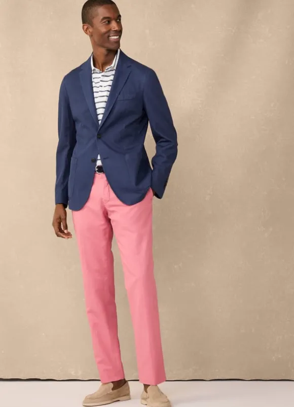 regular fit cotton linen trousers