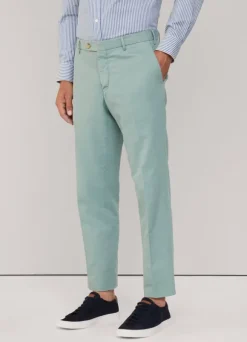 regular fit cotton linen trousers