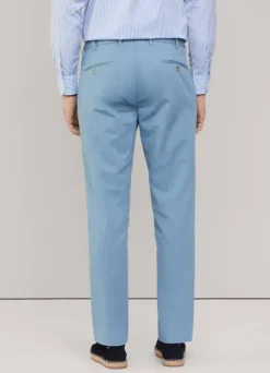 regular fit cotton linen trousers