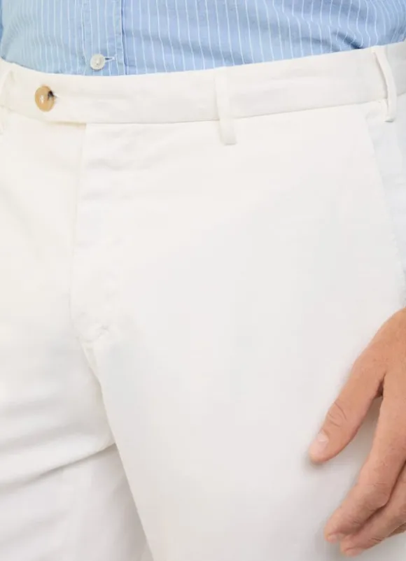 regular fit cotton linen trousers
