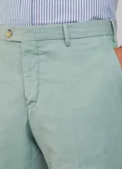 regular fit cotton linen trousers