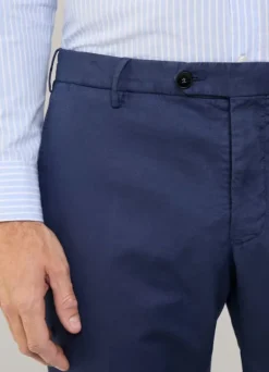 regular fit cotton linen trousers