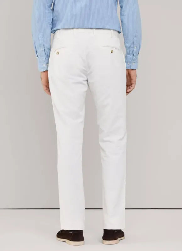 regular fit cotton linen trousers