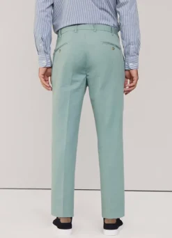 regular fit cotton linen trousers