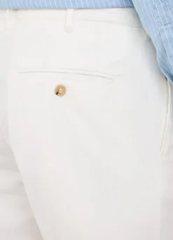 regular fit cotton linen trousers