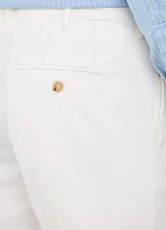 regular fit cotton linen trousers