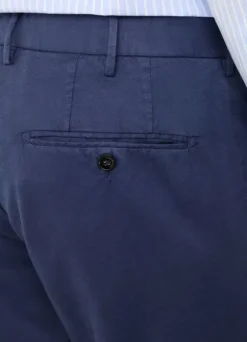 regular fit cotton linen trousers