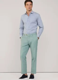 regular fit cotton linen trousers