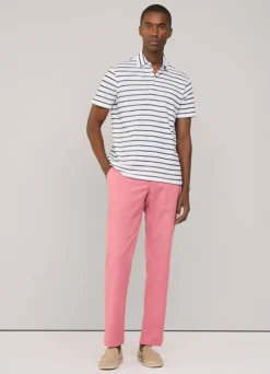 regular fit cotton linen trousers