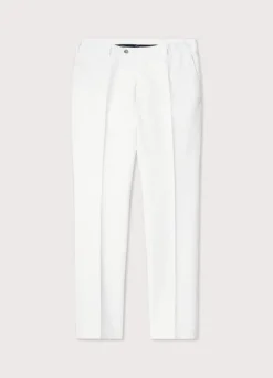 regular fit cotton linen trousers