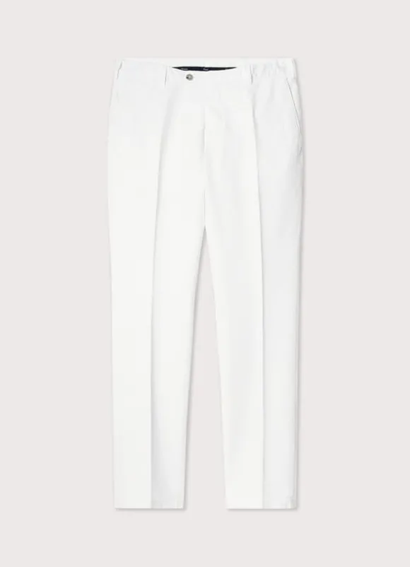 regular fit cotton linen trousers