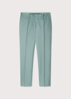 regular fit cotton linen trousers