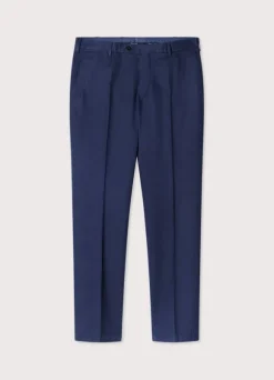 regular fit cotton linen trousers