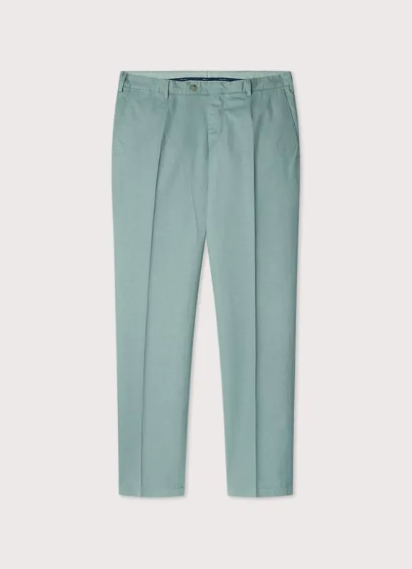regular fit cotton linen trousers