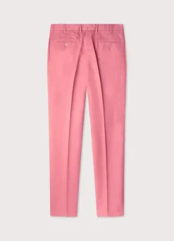 regular fit cotton linen trousers