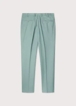 regular fit cotton linen trousers