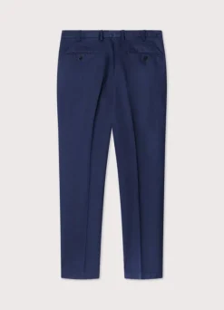 regular fit cotton linen trousers