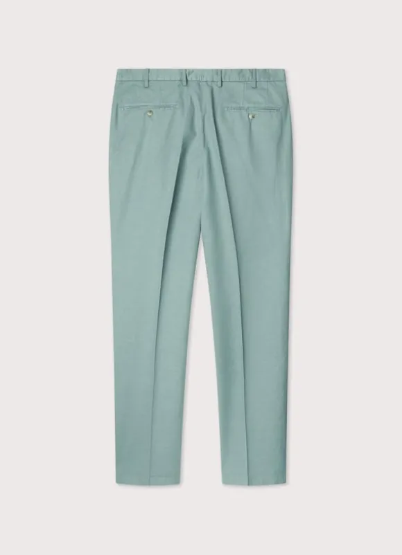 regular fit cotton linen trousers