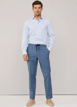 regular fit drawstring trousers