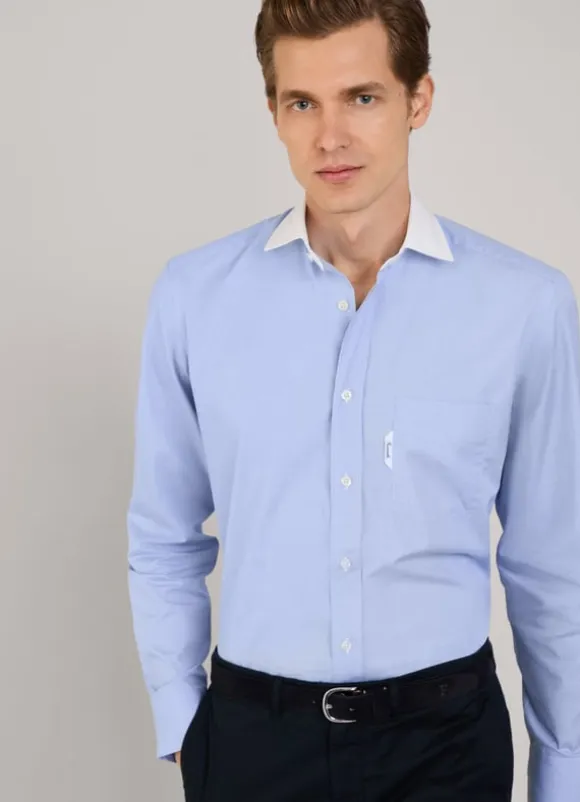 regular fit fil-a-fil shirt