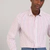 regular fit fine striped poplin shirt