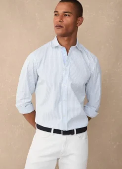 regular fit fine striped shirt