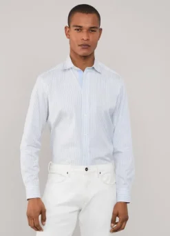 regular fit fine striped shirt