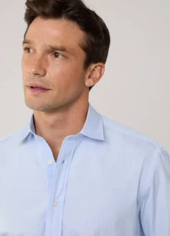regular fit fine striped poplin shirt