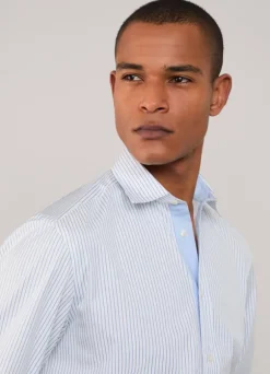 regular fit fine striped shirt