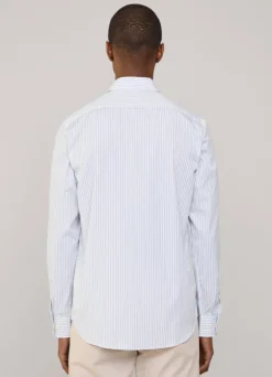 regular fit fine striped poplin shirt