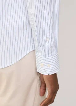 regular fit fine striped poplin shirt