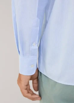 regular fit fine striped poplin shirt