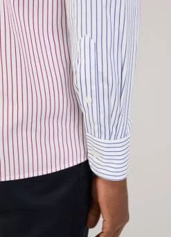 regular fit fine striped poplin shirt