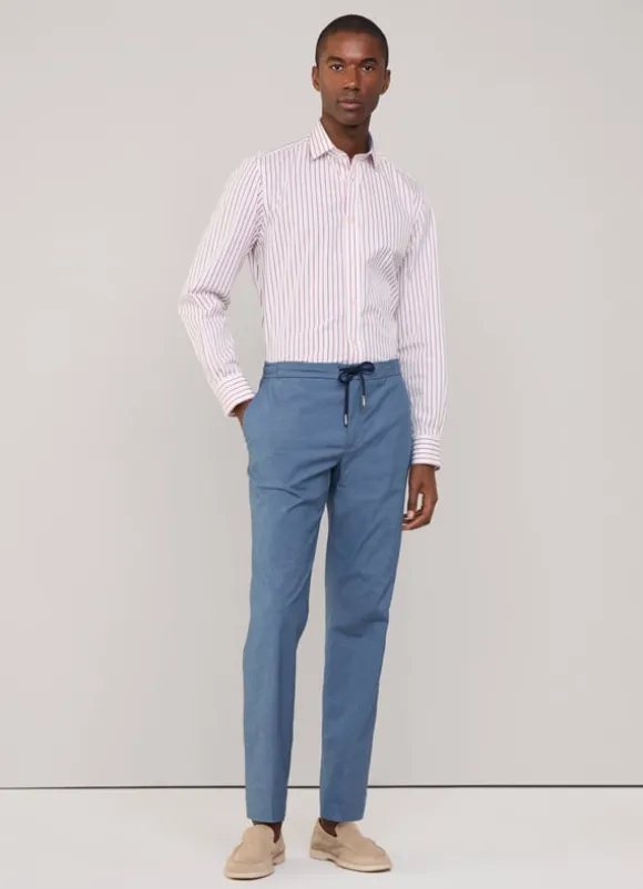 regular fit fine striped poplin shirt
