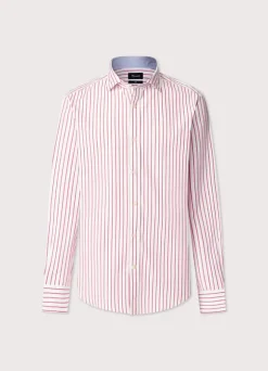 regular fit fine striped poplin shirt