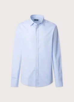 regular fit fine striped poplin shirt
