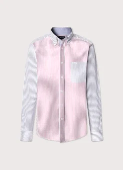 regular fit fine striped poplin shirt