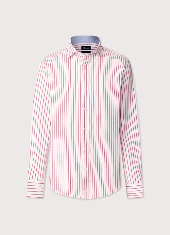 regular fit fine striped poplin shirt