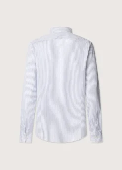 regular fit fine striped poplin shirt